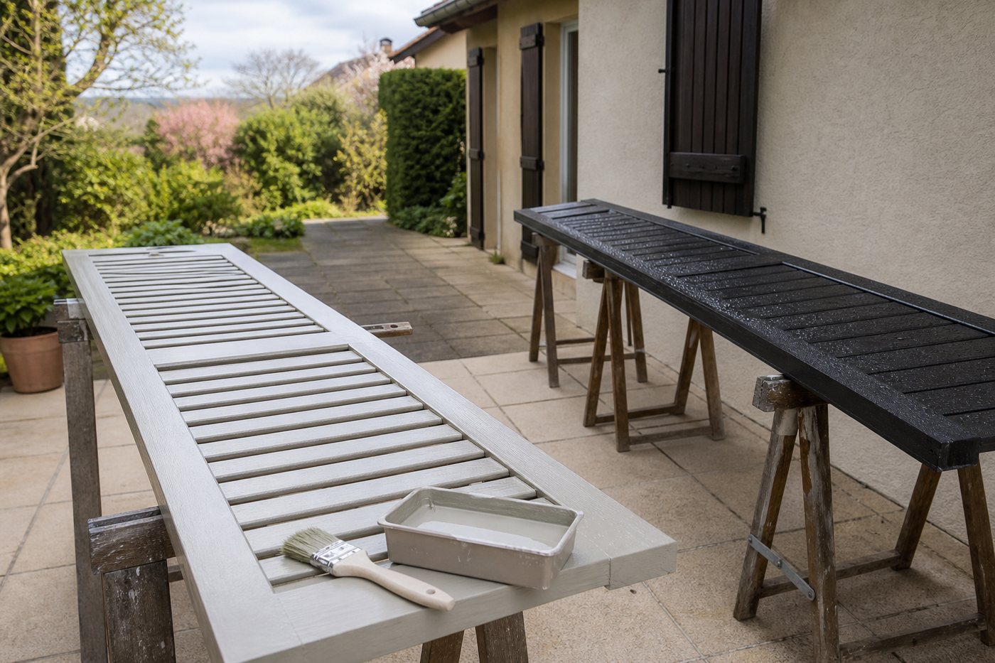 À quelle température peindre des volets dehors