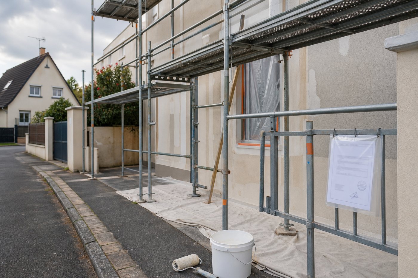 Autorisation échafaudage sur trottoir