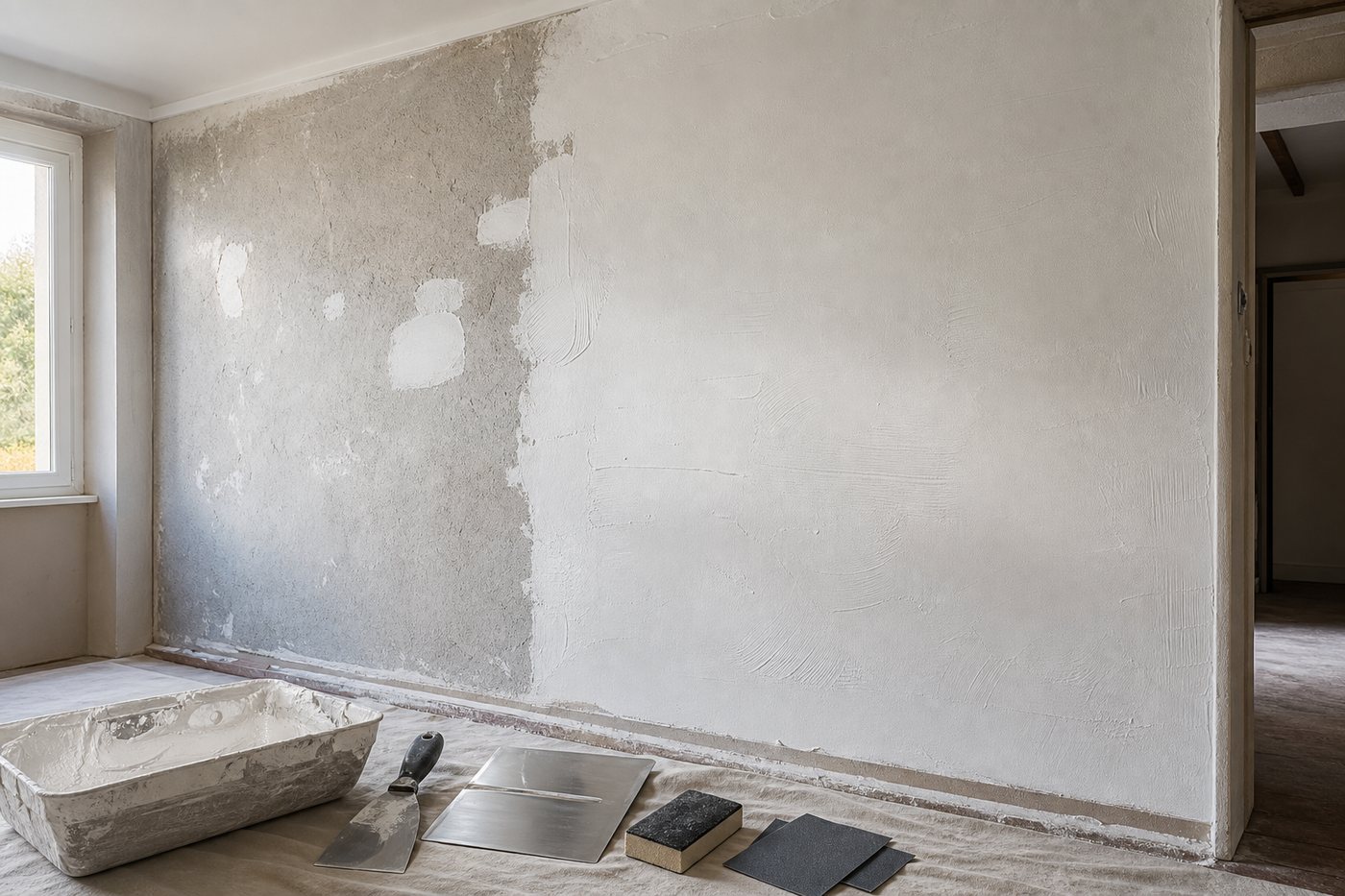 Méthode complète : comment lisser un mur irrégulier