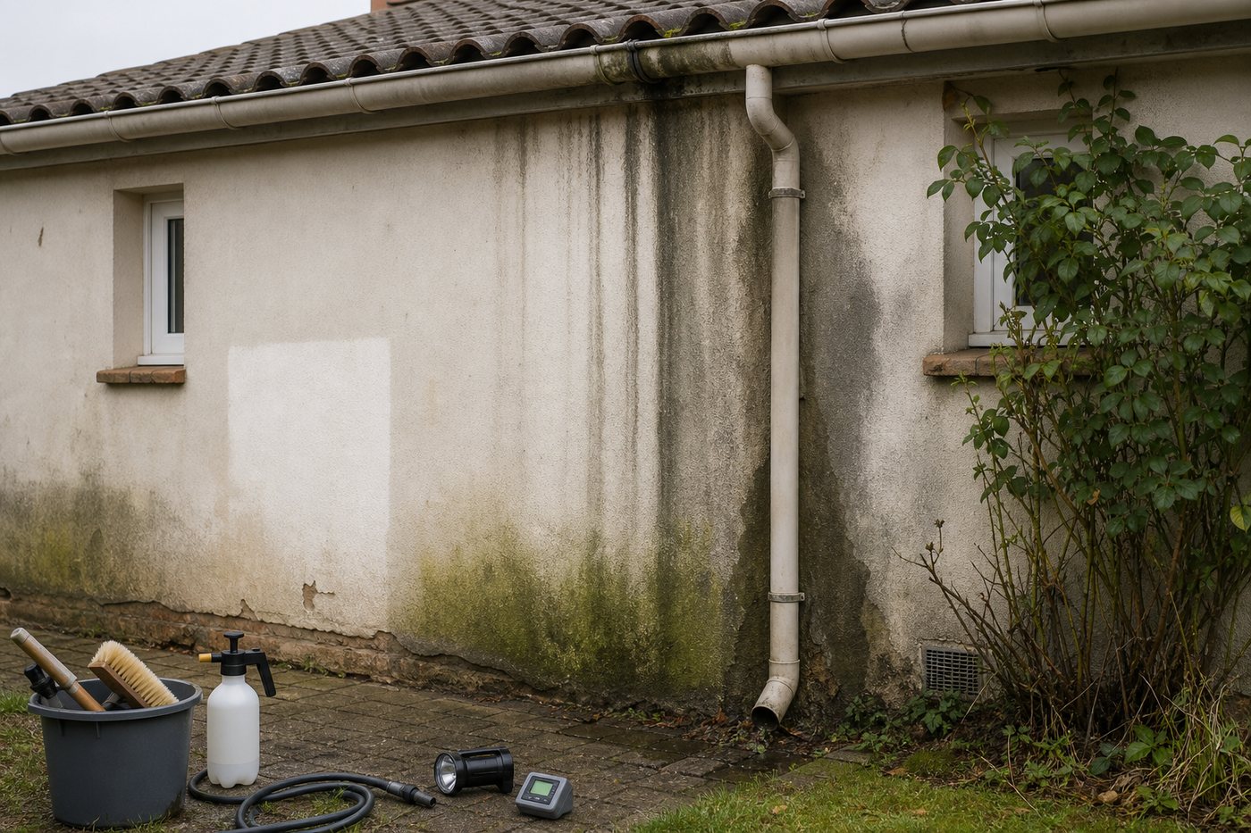 Comment nettoyer une façade noircie par l’humidité