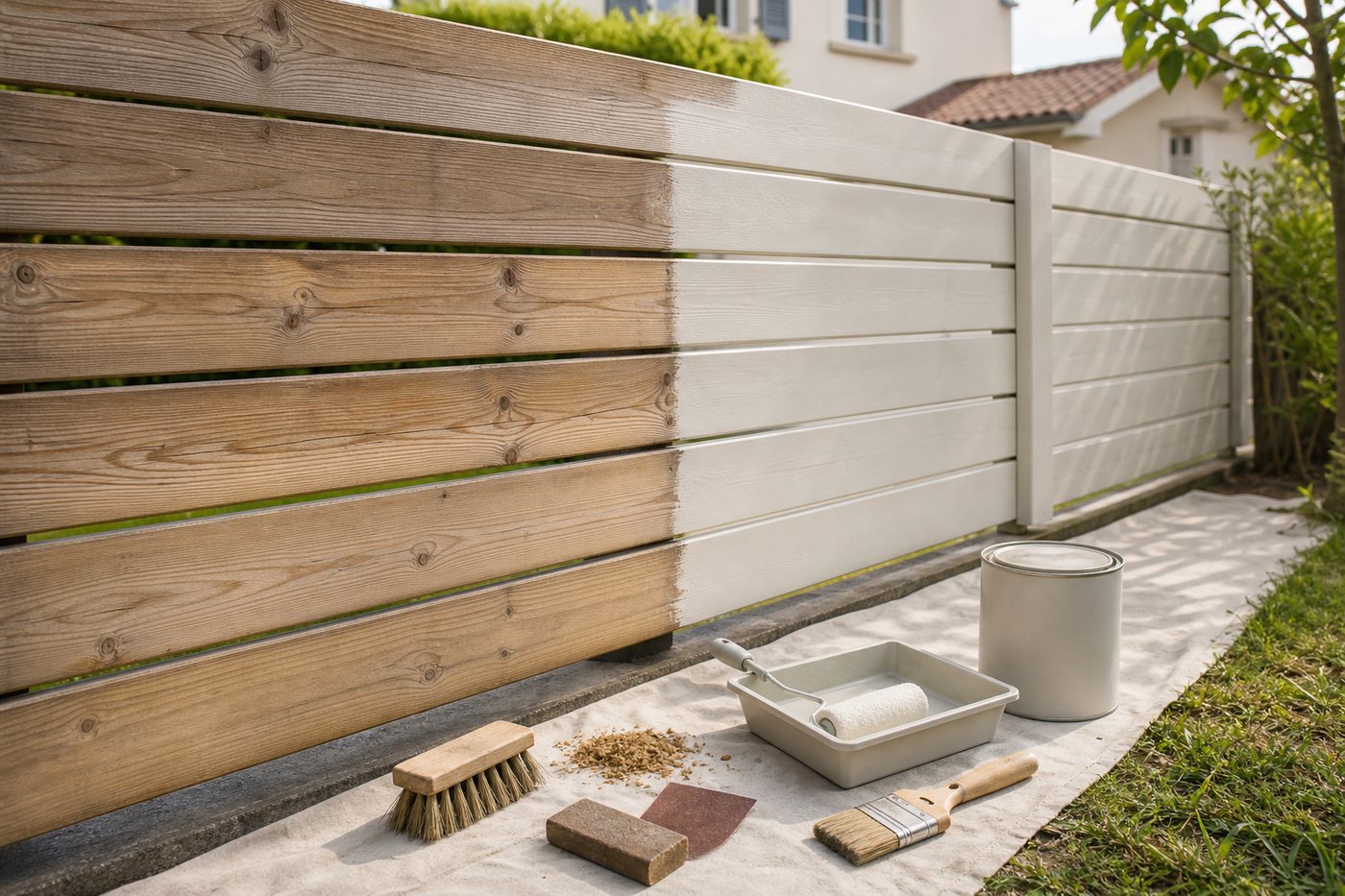 Guide pratique : comment peindre une clôture en bois