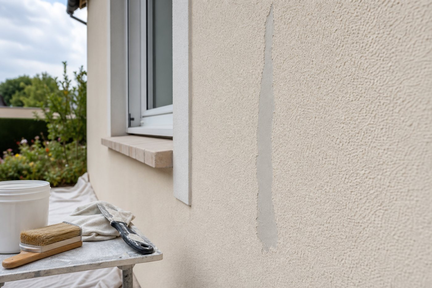 Comment réparer une fissure avant peinture de façade