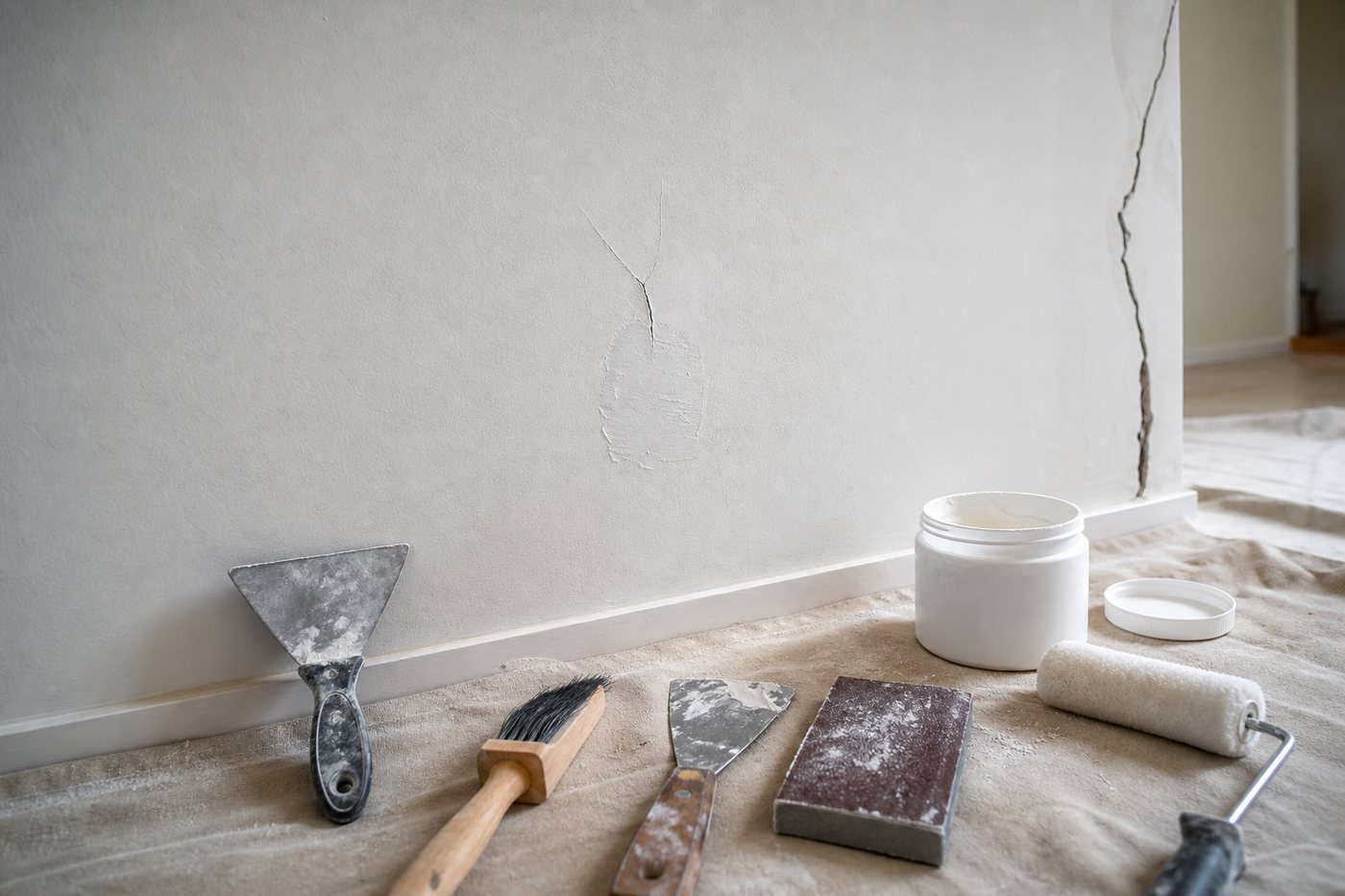 Guide : comment réparer une fissure avant peinture