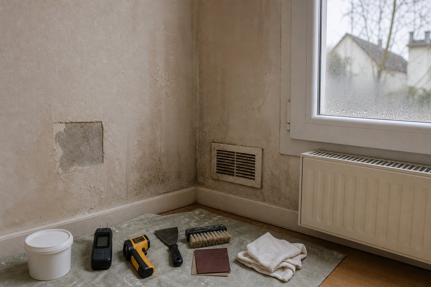 Condensation sur les murs en hiver : agir avant de peindre