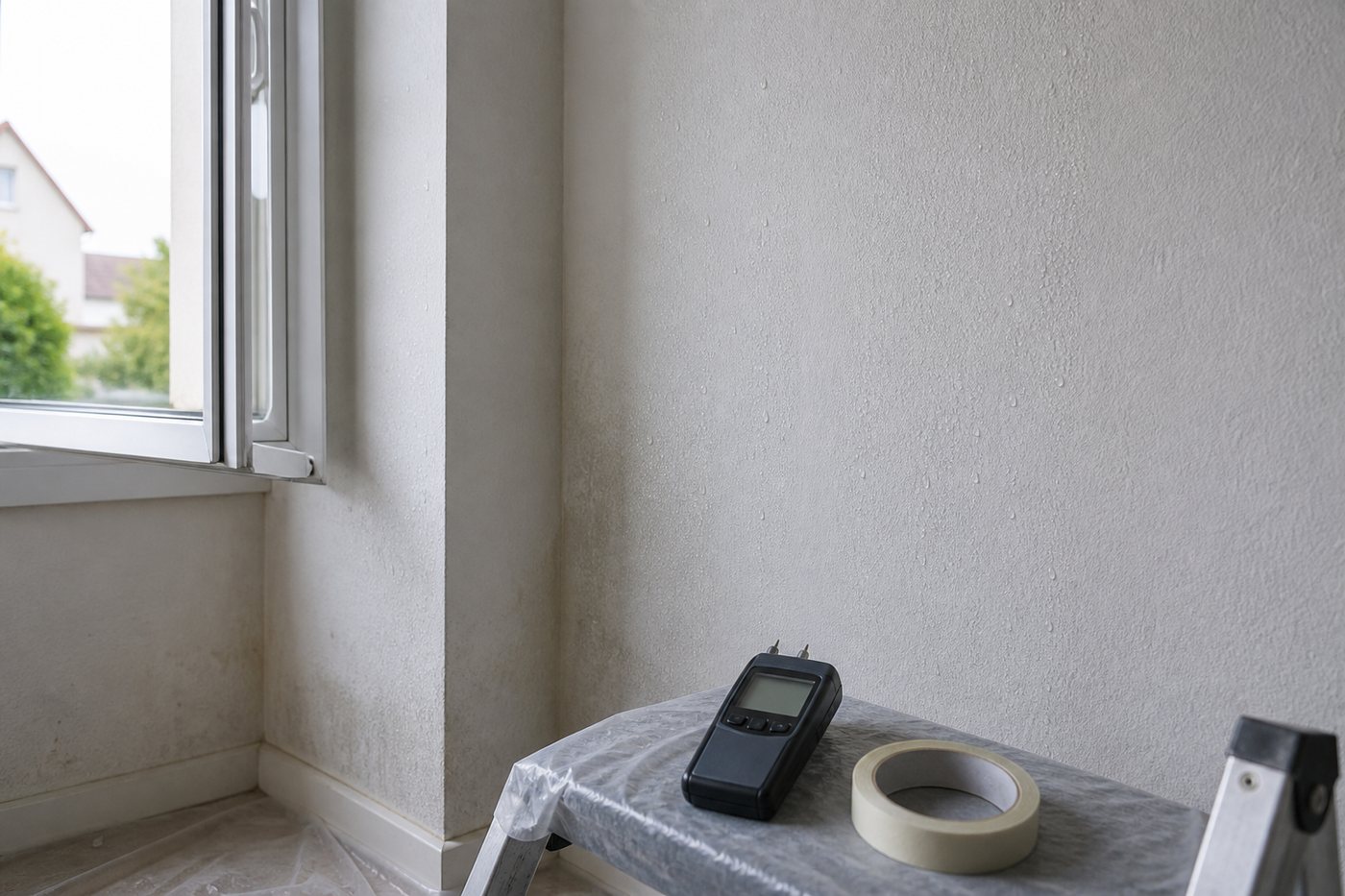 Condensation sur un mur froid avant peinture : diagnostic