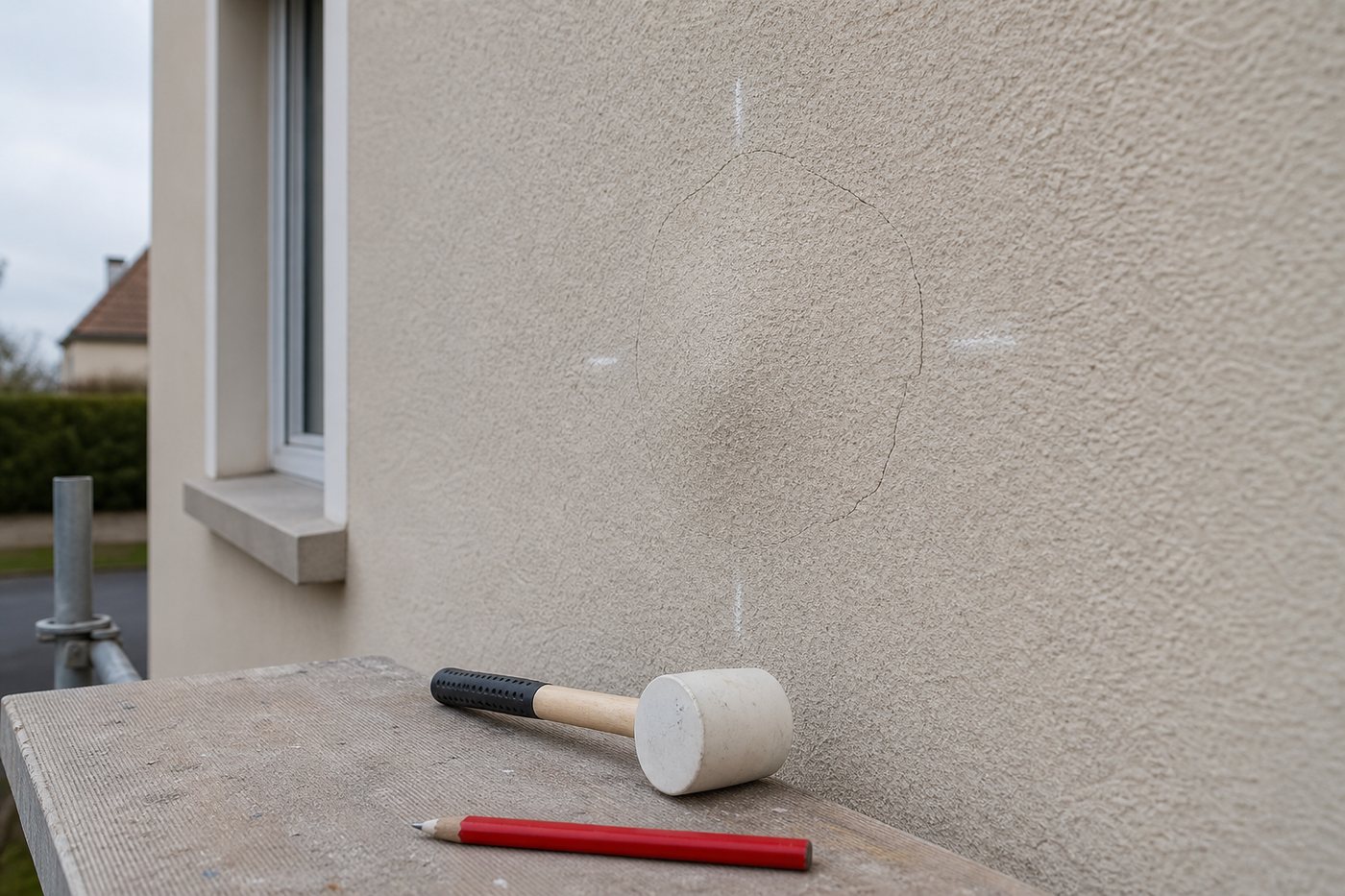 Enduit de façade qui sonne creux