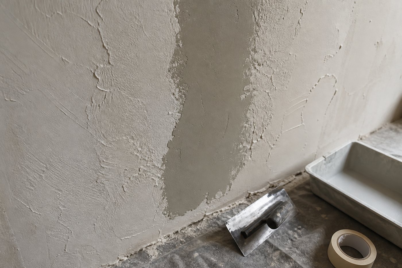 Enduit qui sèche trop vite : causes et précautions