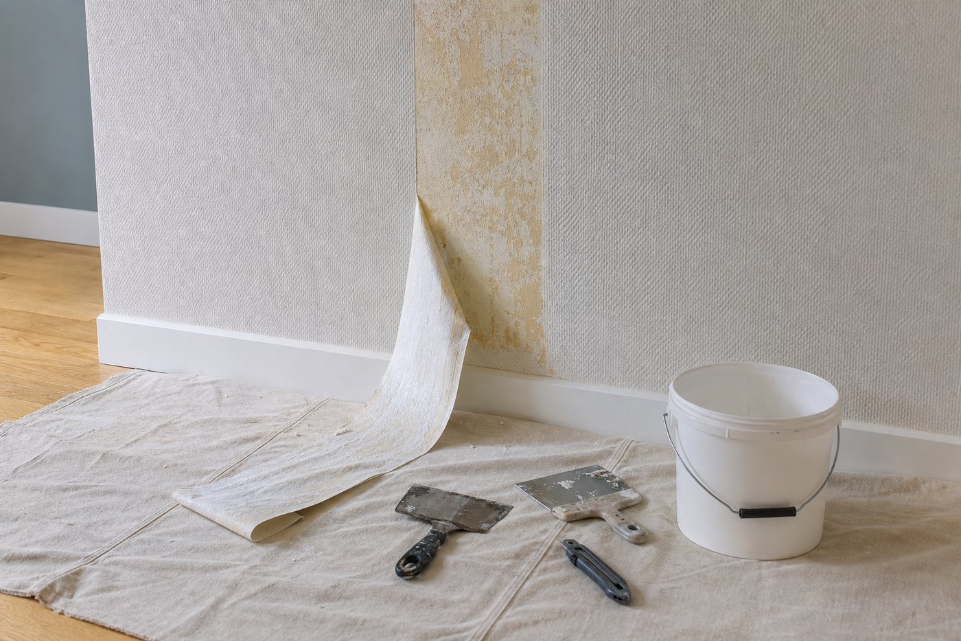 Enlever de la toile de verre peinte sans casser le mur