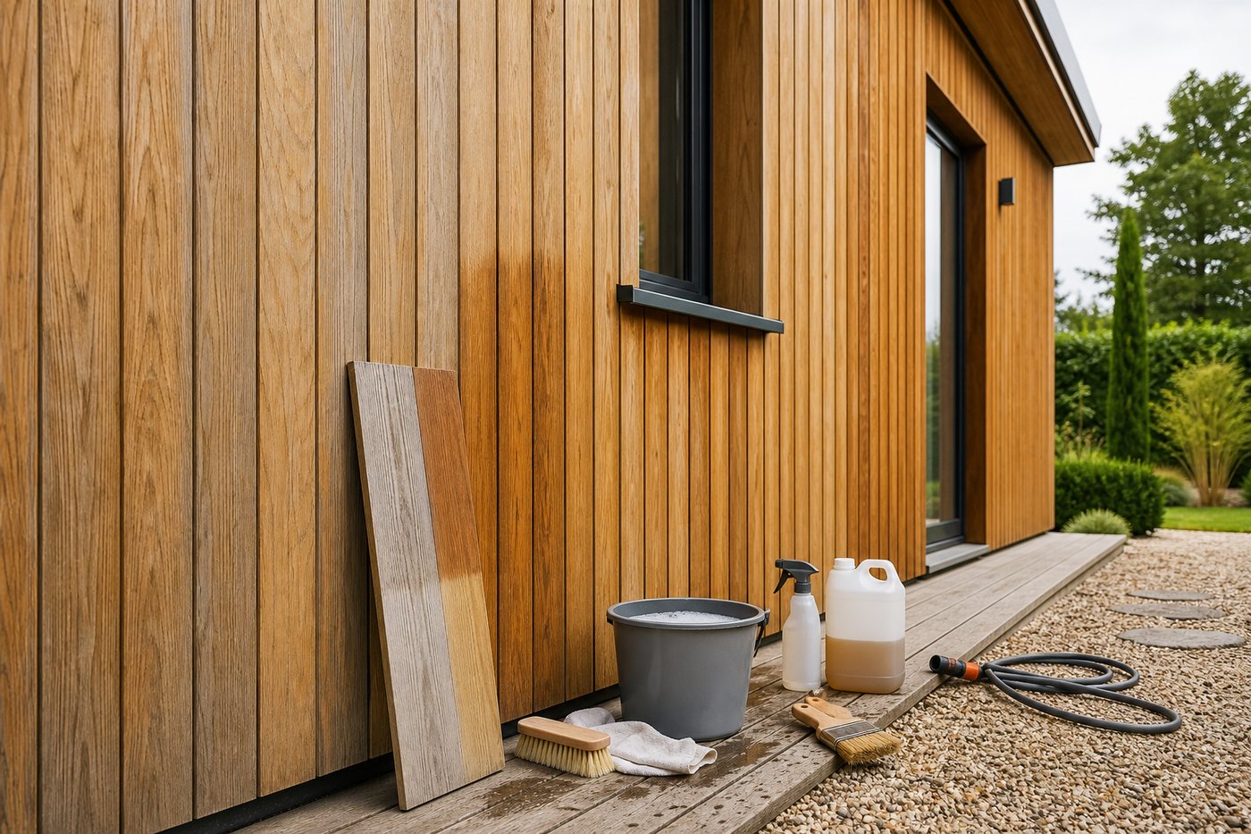 Entretenir un bardage bois sans le repeindre