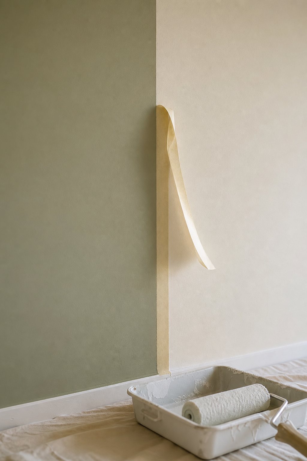 Faire une ligne droite entre deux couleurs de mur sans bavure