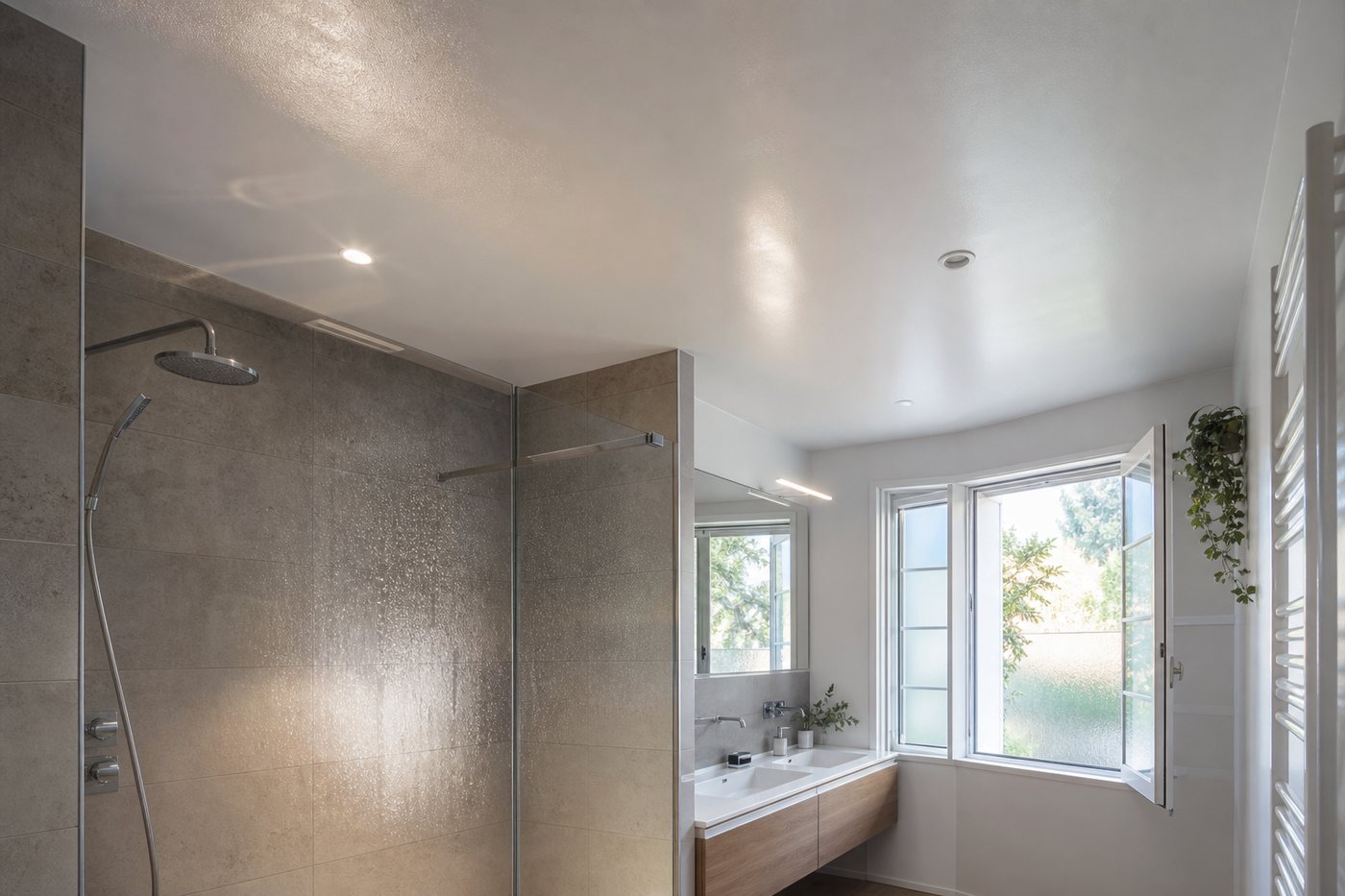 Quelle finition pour un plafond de salle de bain ?