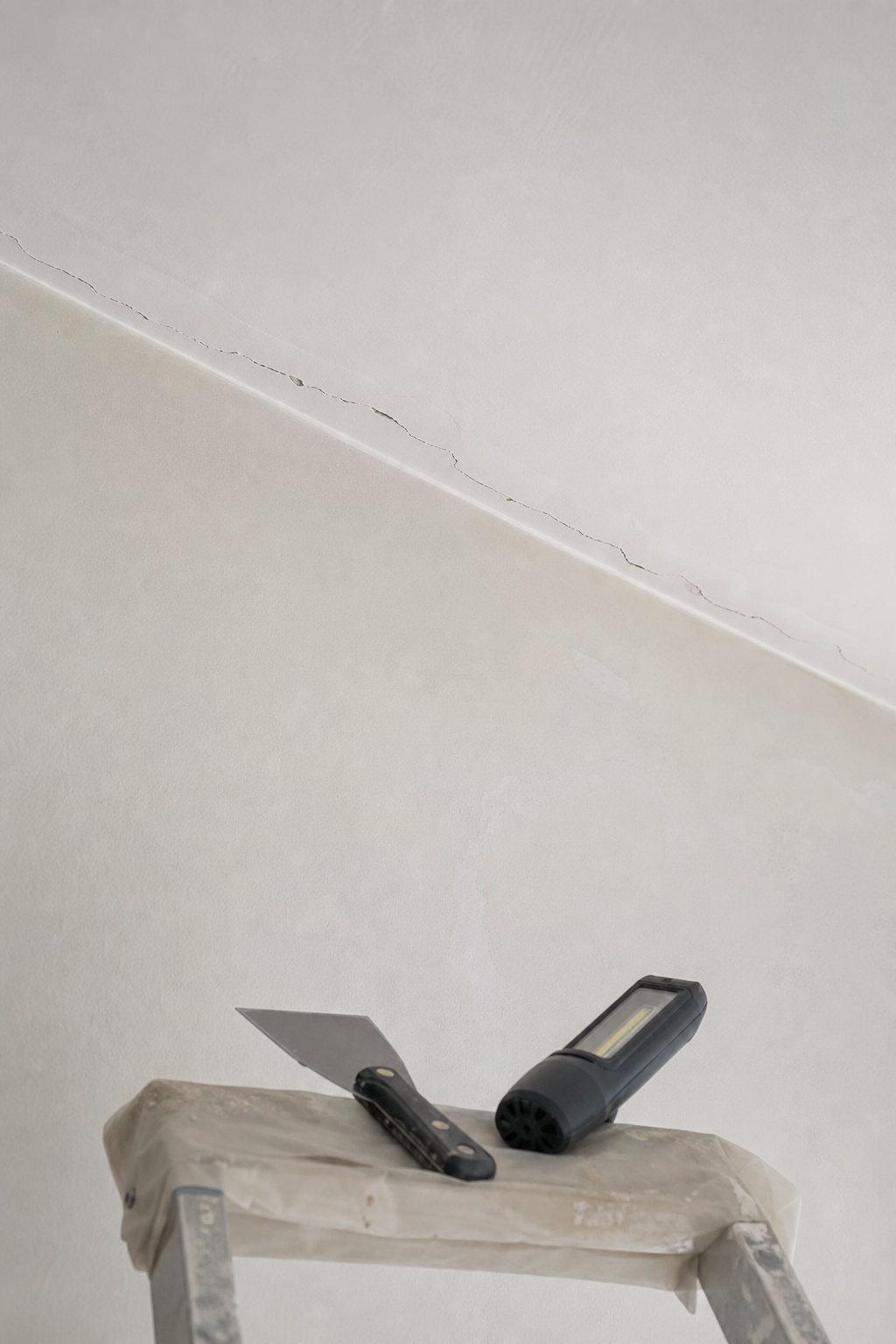 Fissure au plafond près du mur : comment l’analyser