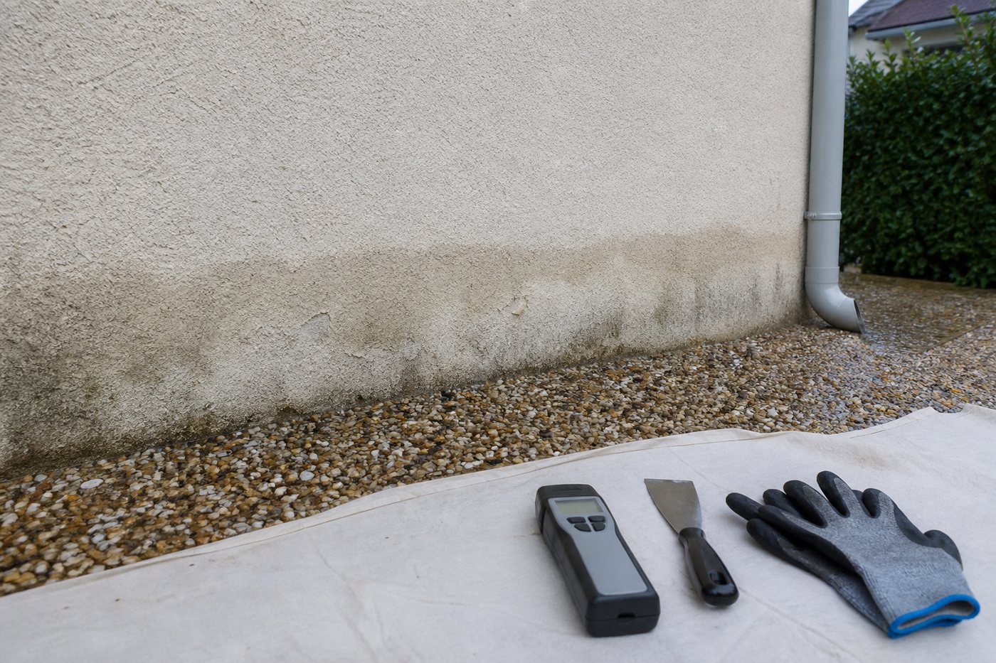 Humidité en bas des murs extérieurs