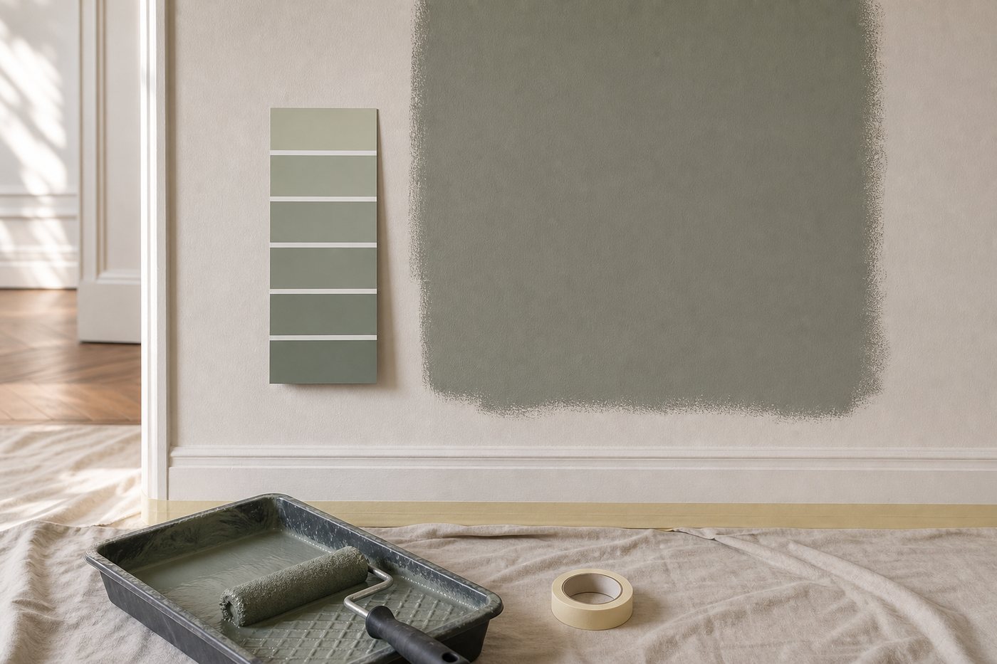 La peinture n'a pas la même couleur que le nuancier