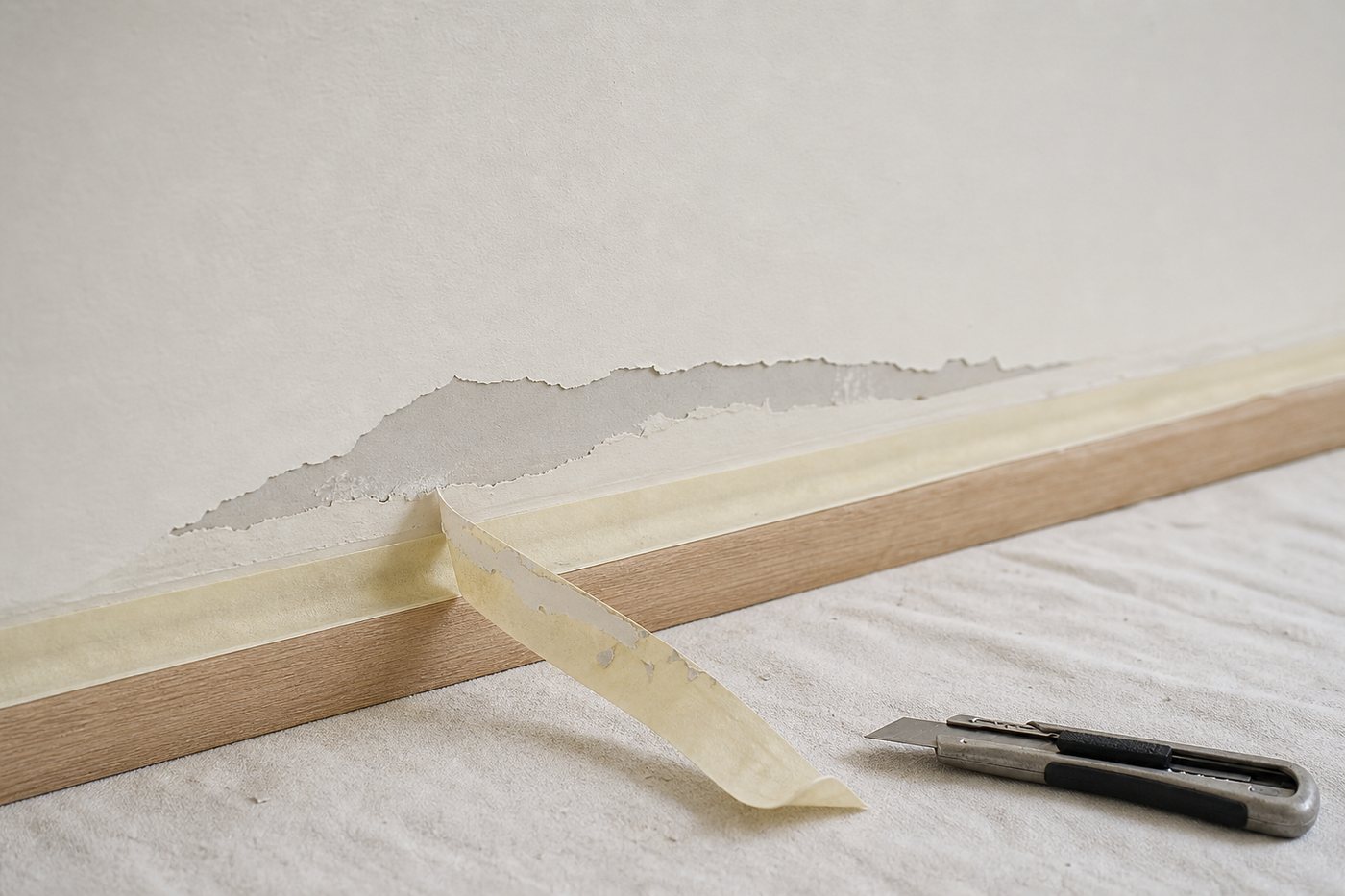 La peinture part avec le scotch de masquage : pourquoi