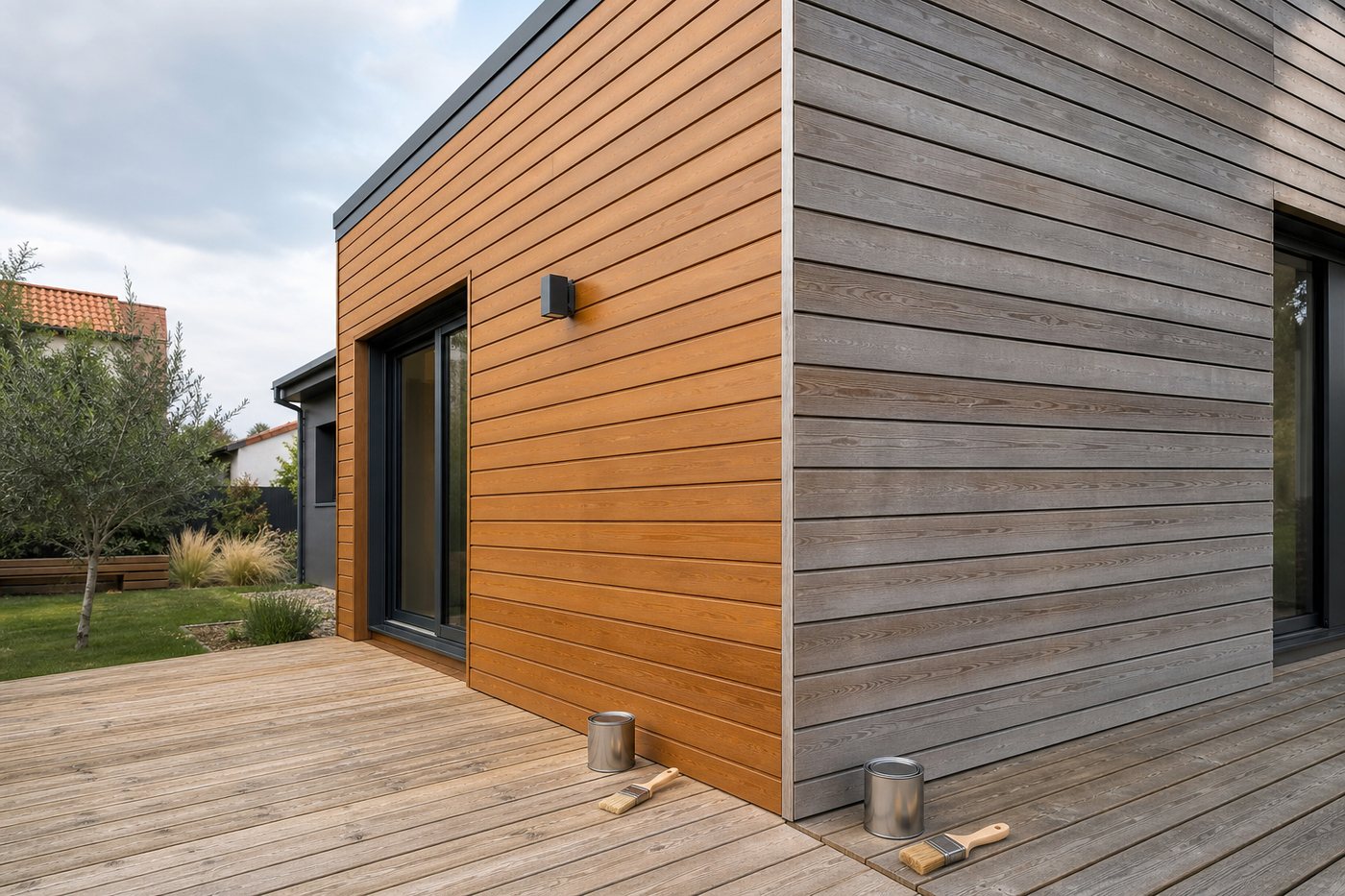 Lasure ou saturateur pour bardage bois
