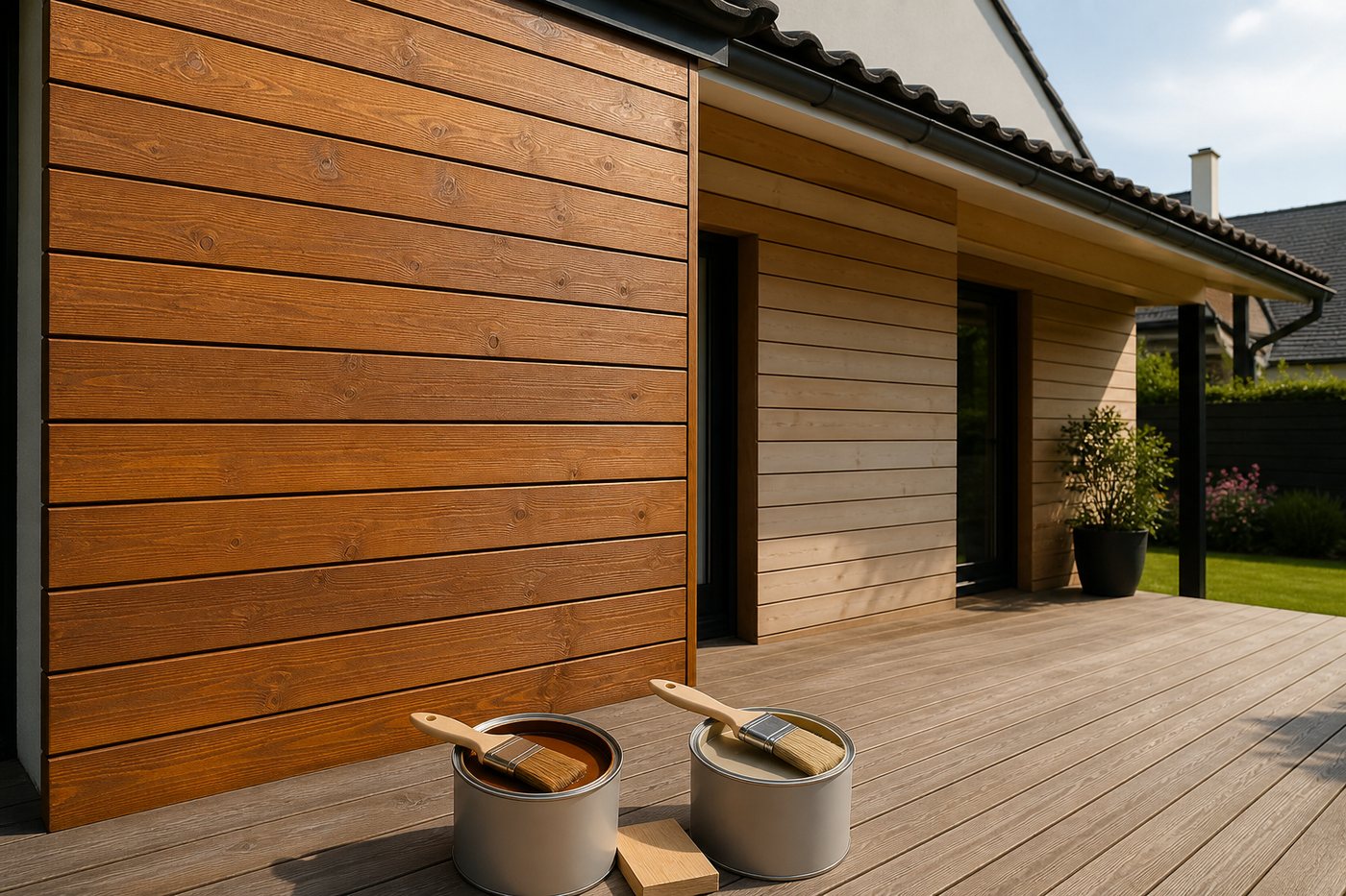 Lasure teintée ou incolore pour du bois extérieur