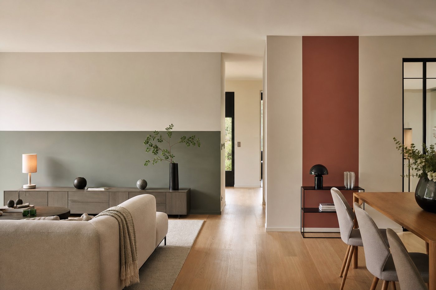 Mur bicolore horizontal ou vertical : quel effet ?
