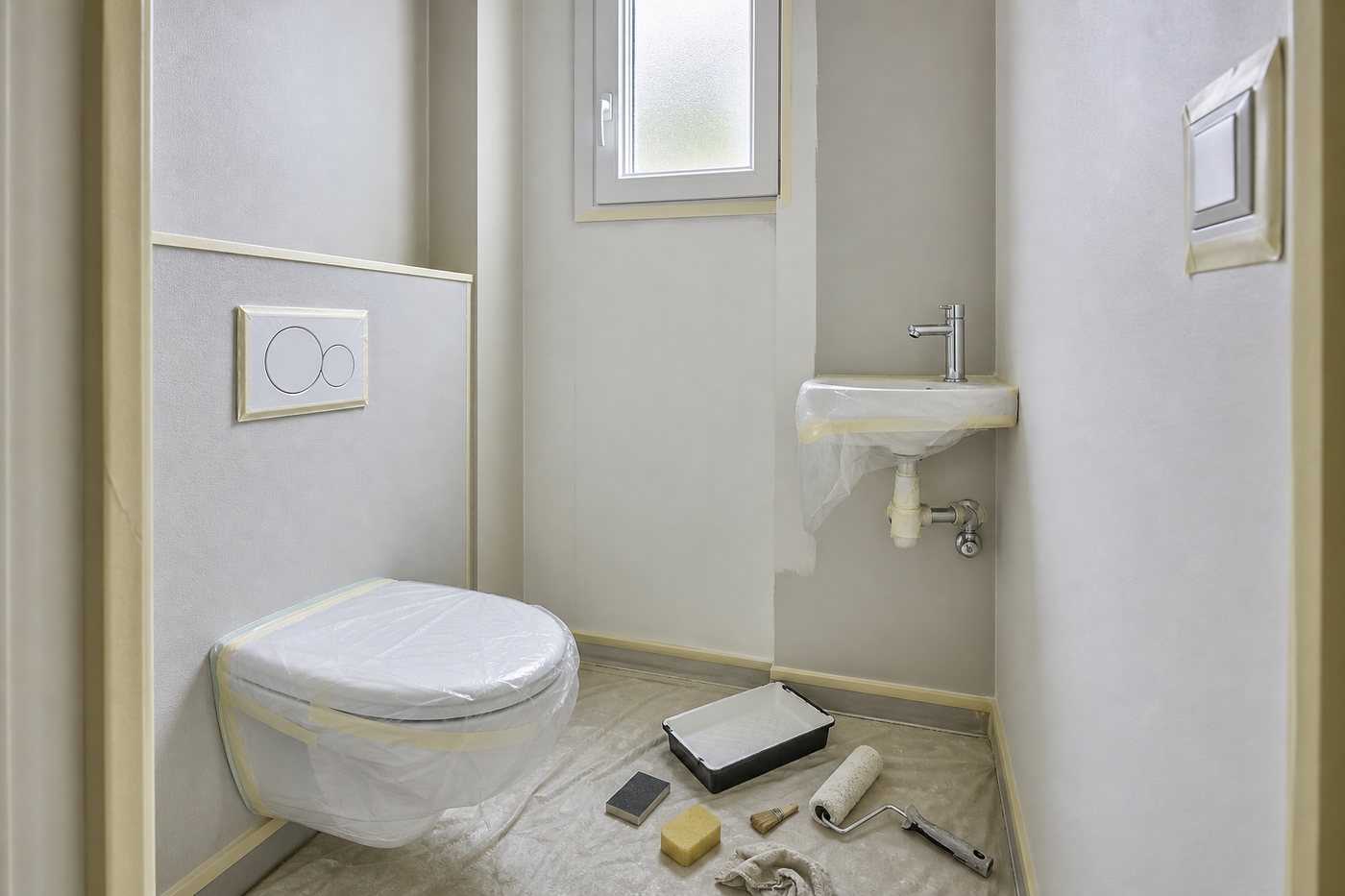 Peindre des toilettes : humidité, espace et finition