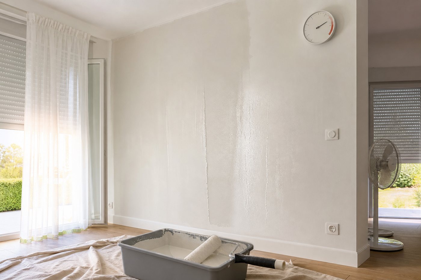 Peindre à l'intérieur en pleine chaleur l'été