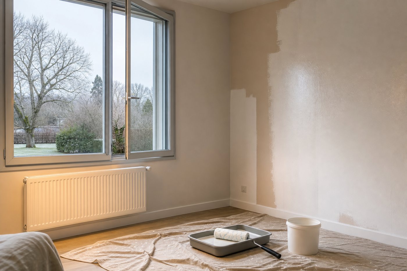 Peindre l'intérieur en hiver