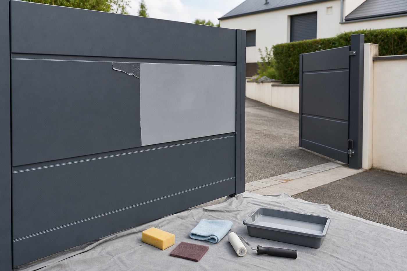 Peindre un portail en aluminium