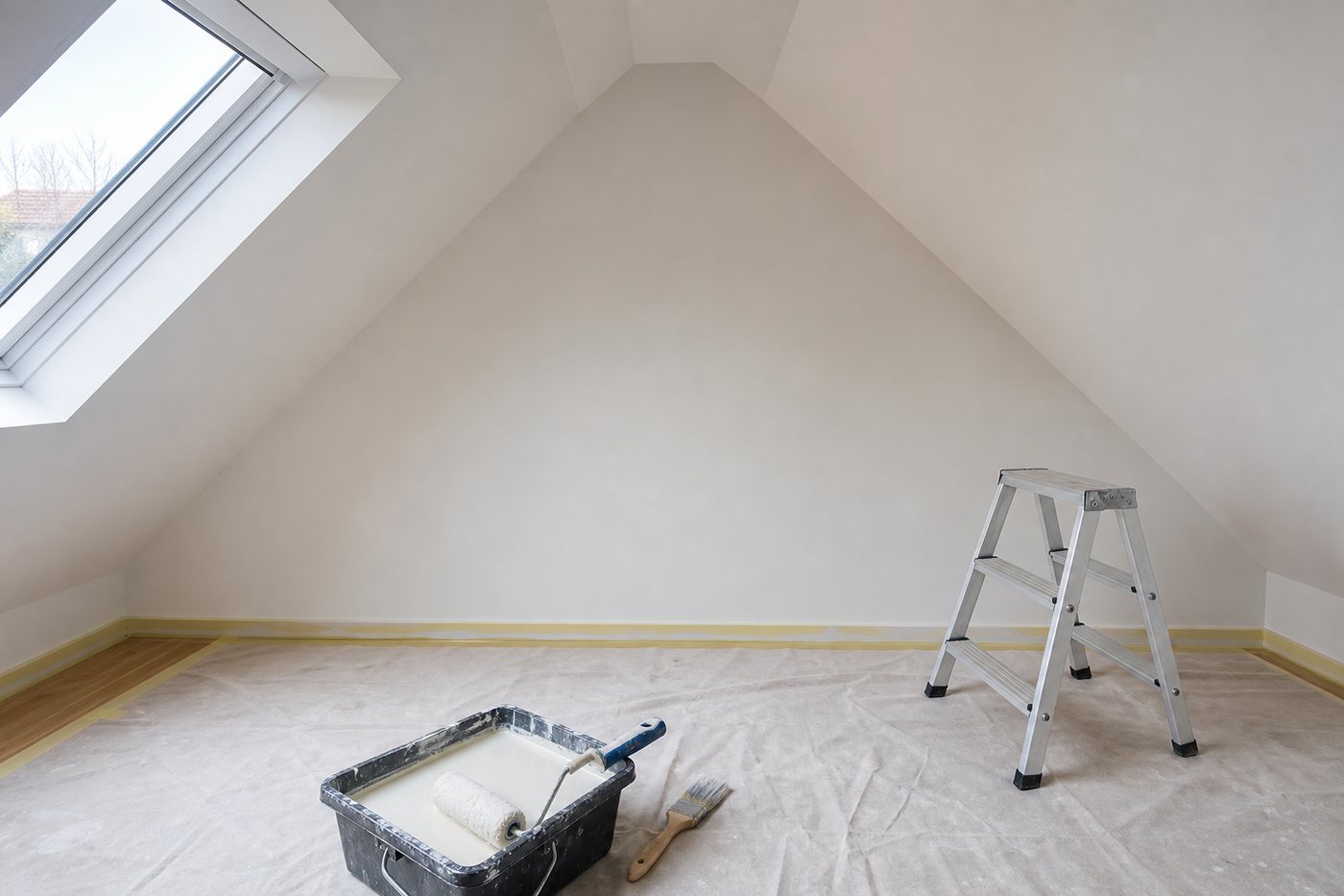 Peindre une chambre sous les combles : chaleur et buée
