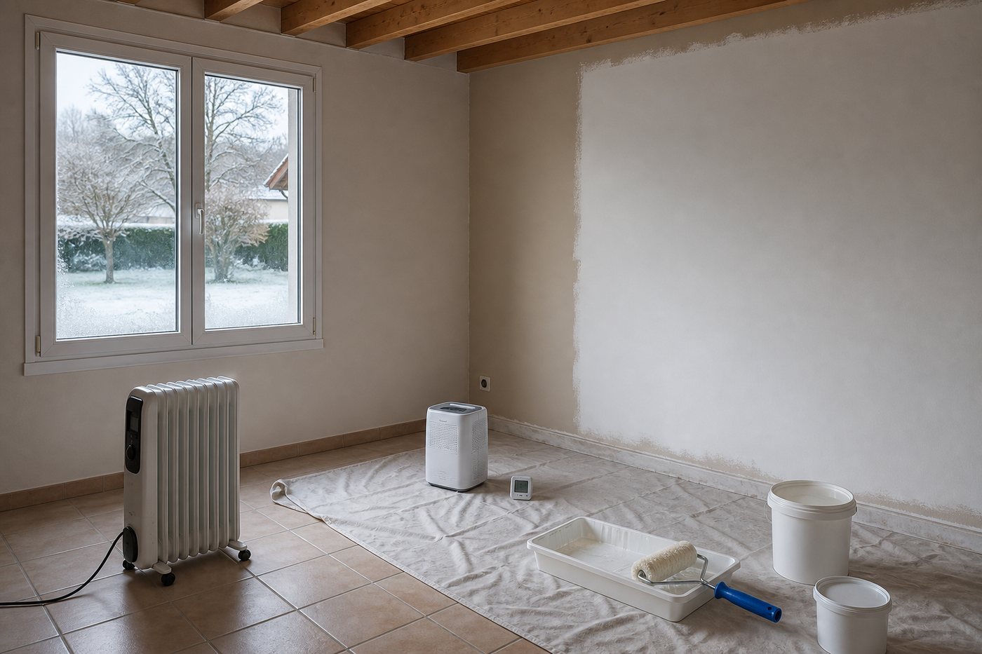 Peindre une maison non chauffée l'hiver : précautions