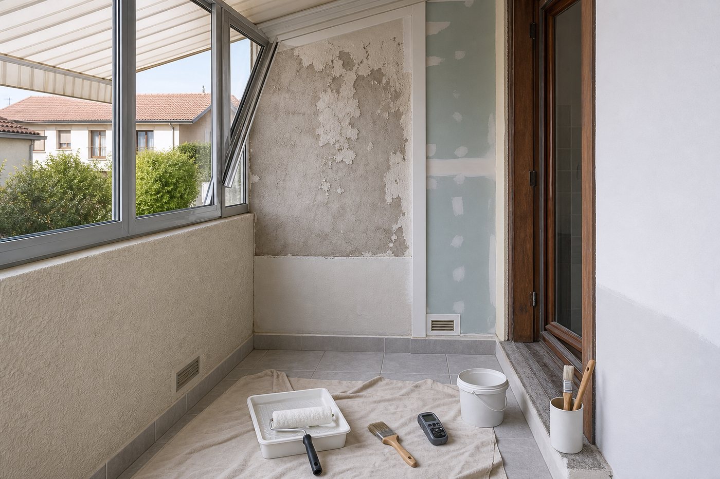 Peindre les murs d'une véranda : supports et chaleur