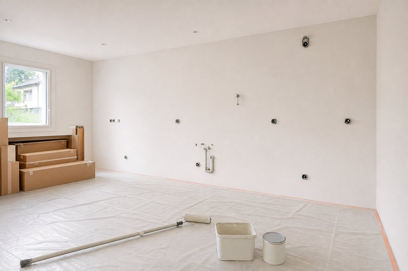 Peinture avant ou après la pose de la cuisine équipée