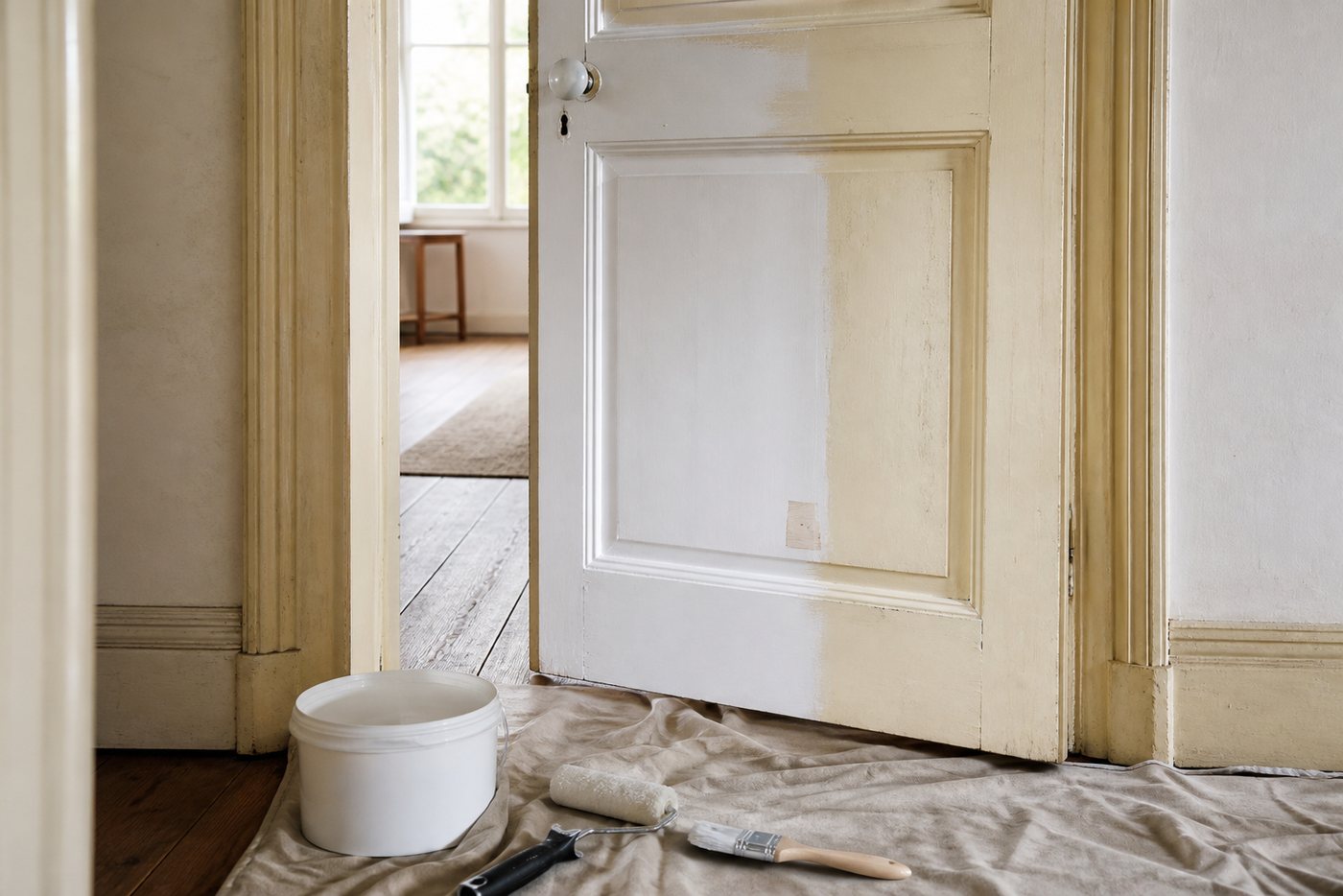 Peinture blanche des portes qui jaunit : les causes