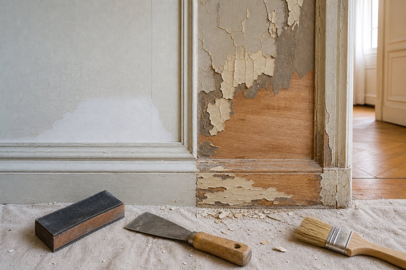 Peinture qui craquèle sur une boiserie : que choisir