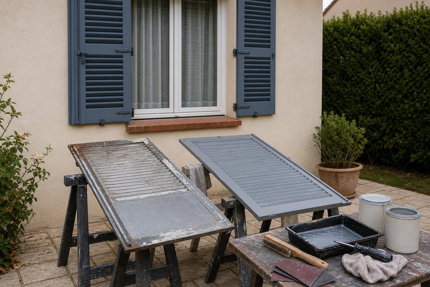 Peinture glycéro ou acrylique pour volets métalliques ?