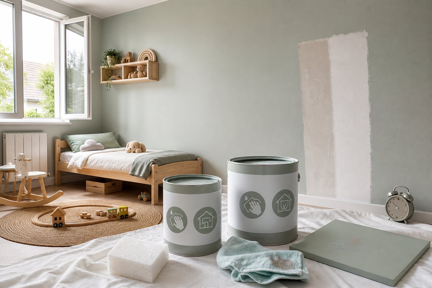 Peinture lavable pour chambre d'enfant : ce qui tient