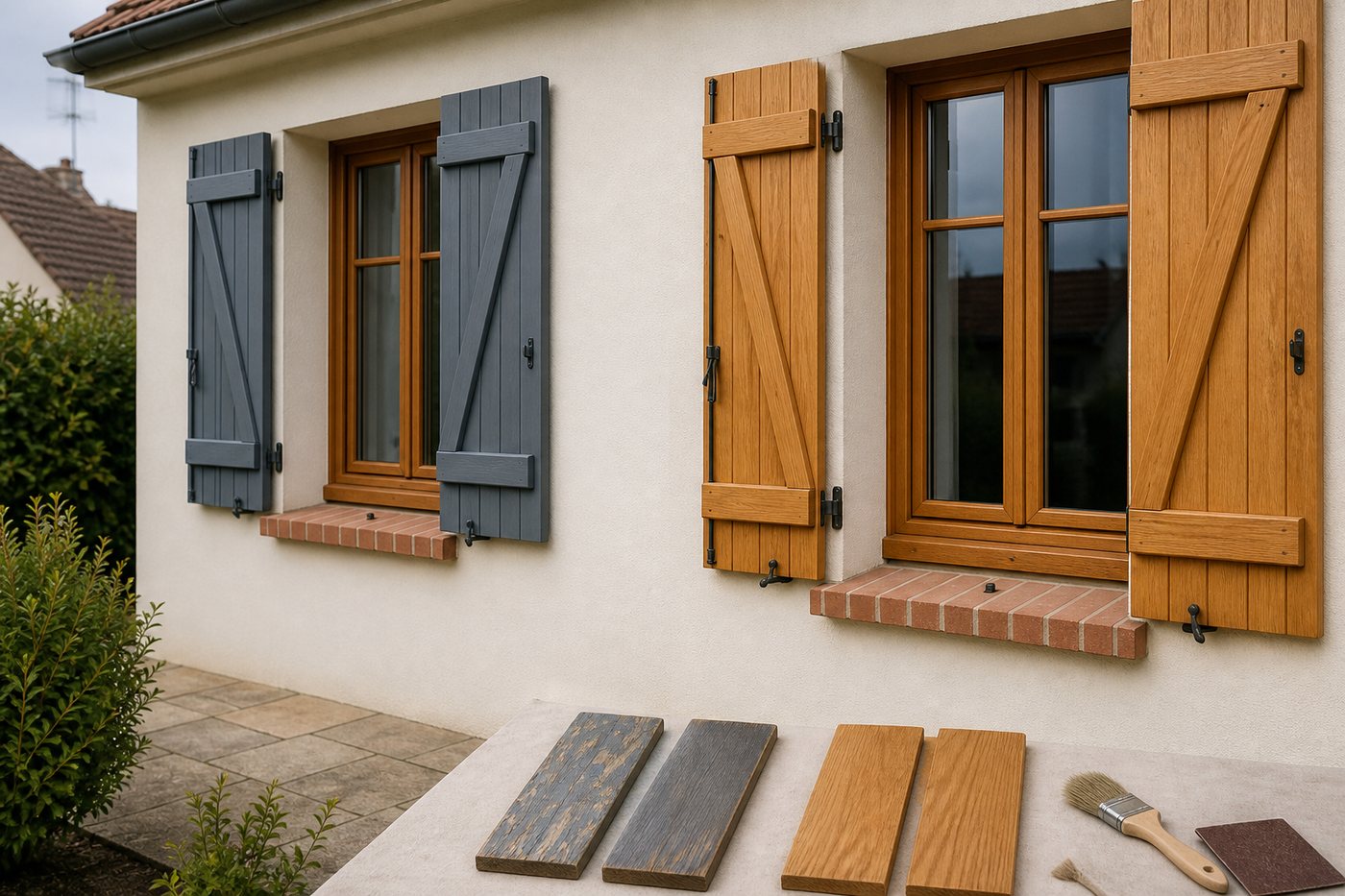 Peinture ou lasure pour volets en bois : comparer