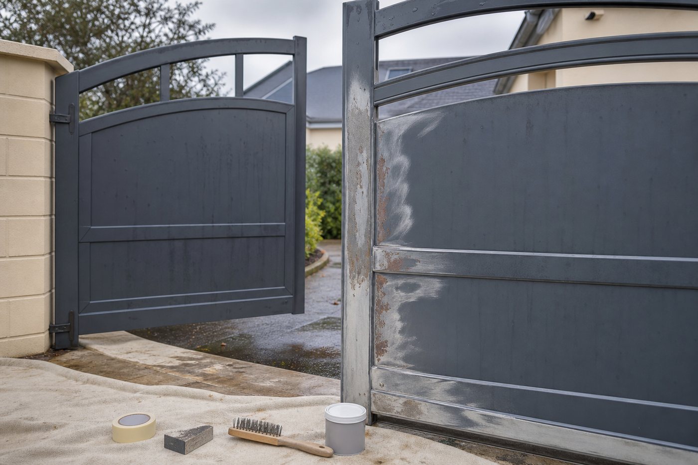 Peinture portail Le Mans