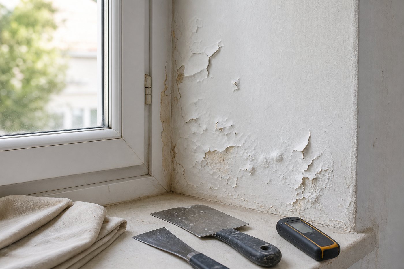 Peinture qui cloque autour d'une fenêtre : les causes