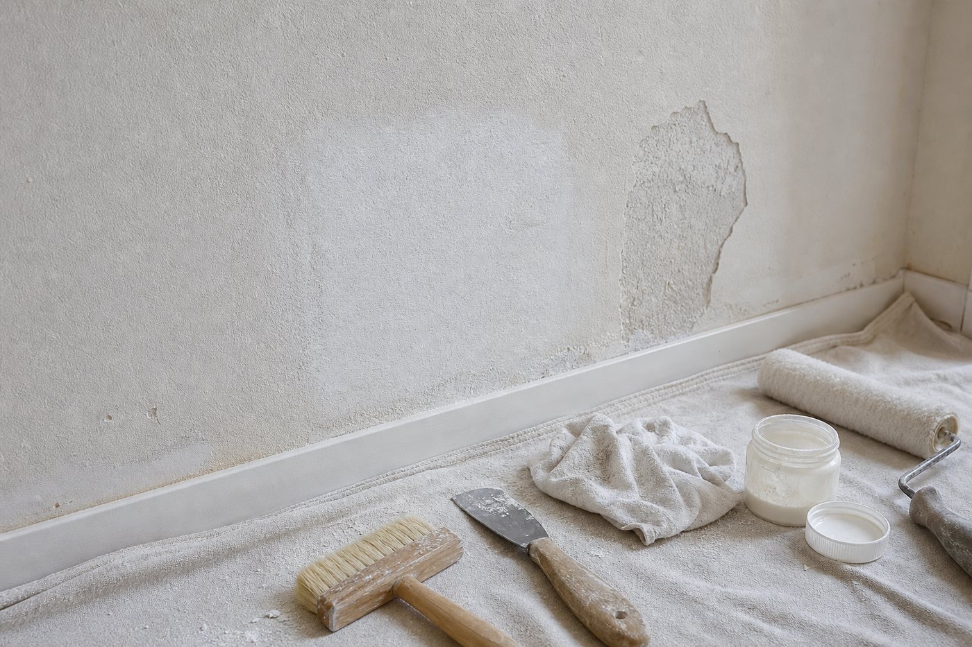 Peinture qui farine quand on passe la main : que faire