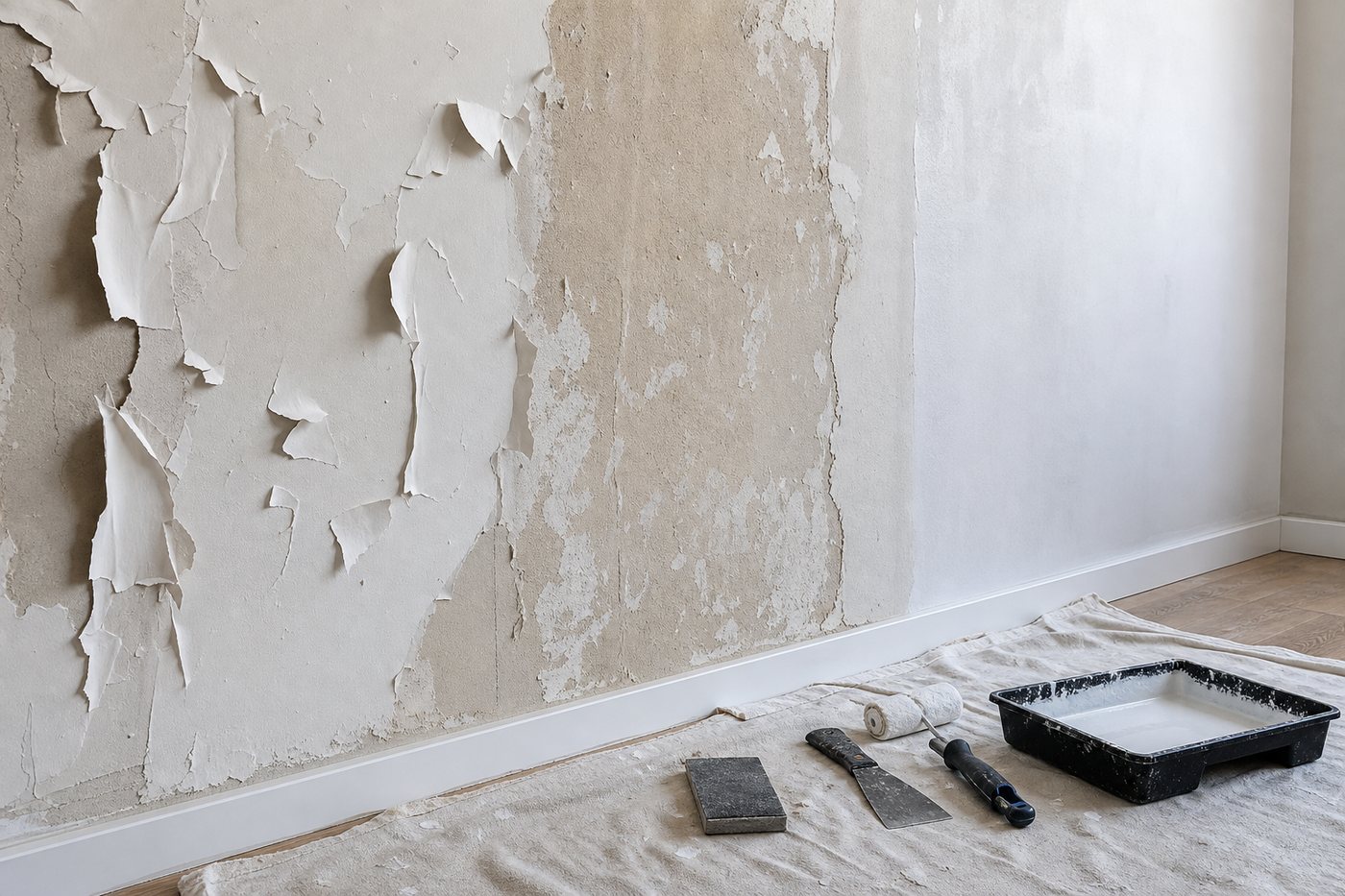 Peinture qui se décolle en plaques sur du placo : les causes
