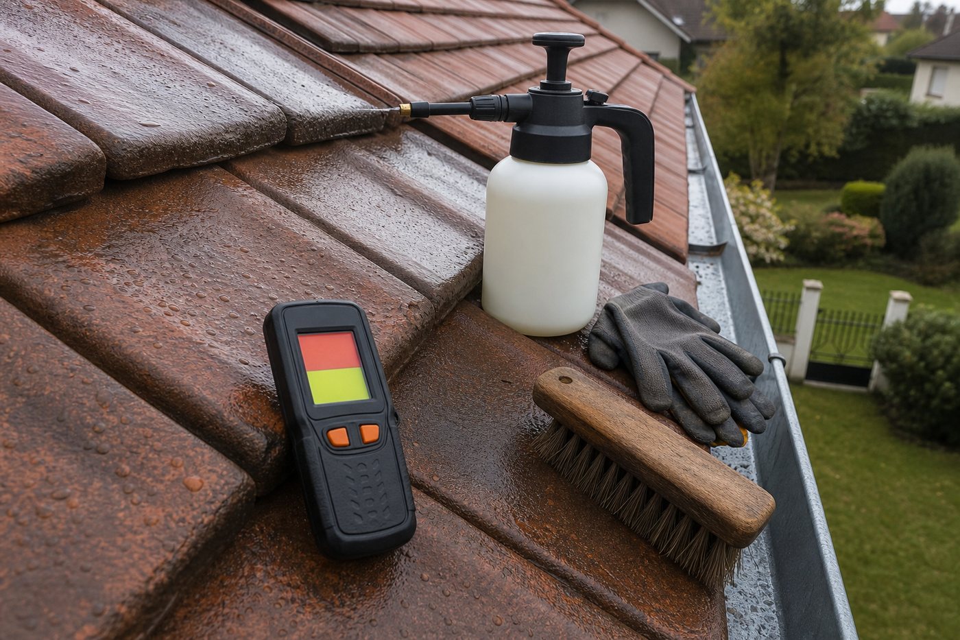 Hydrofuger une toiture humide