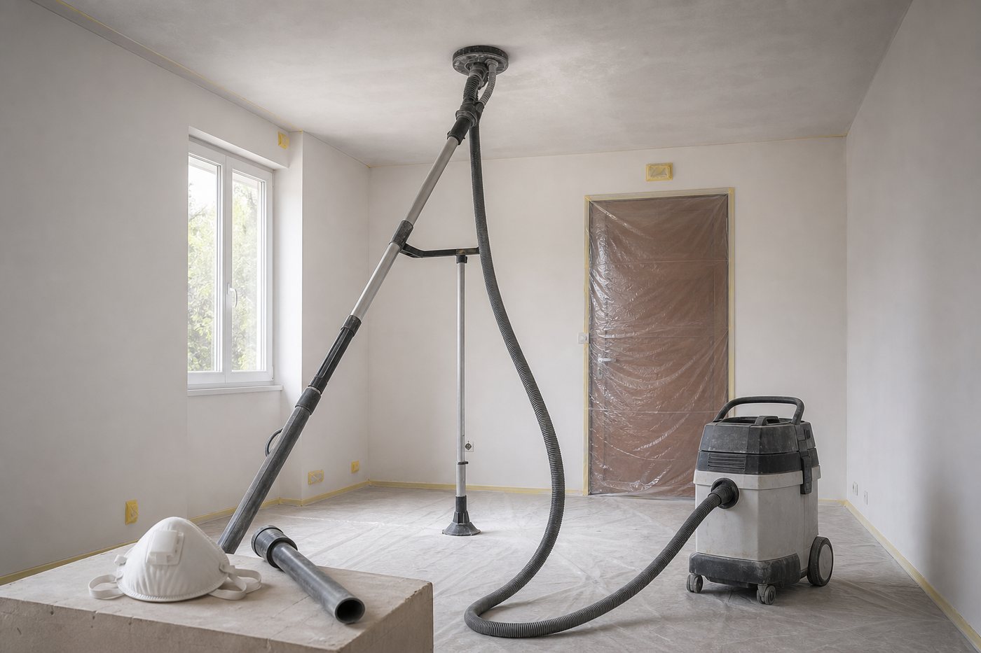 Poncer un plafond sans poussière