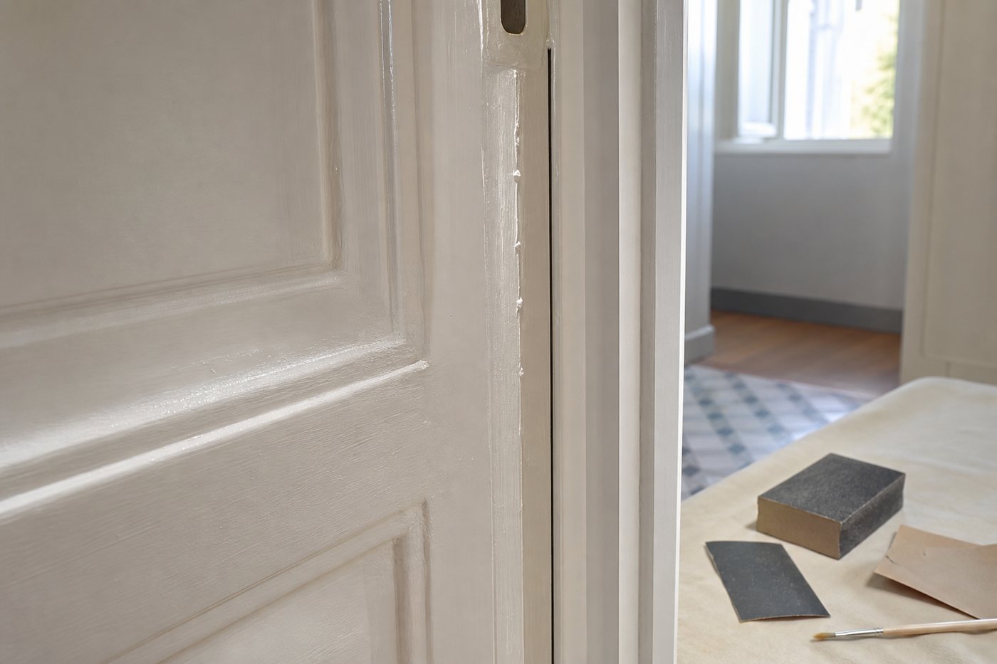 Porte repeinte qui colle au dormant : causes et solutions