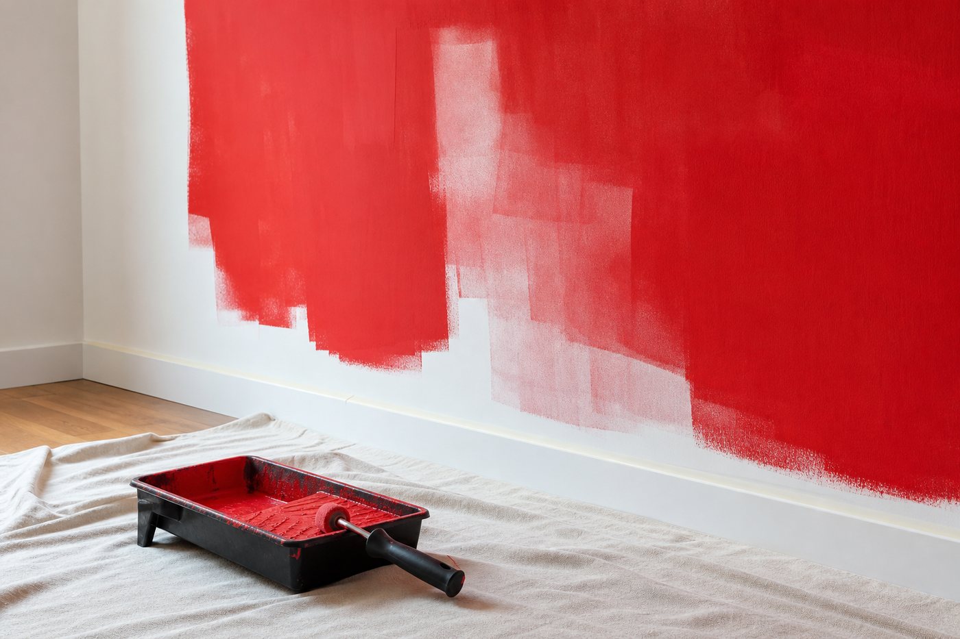 Pourquoi une peinture rouge couvre mal : sous-couche