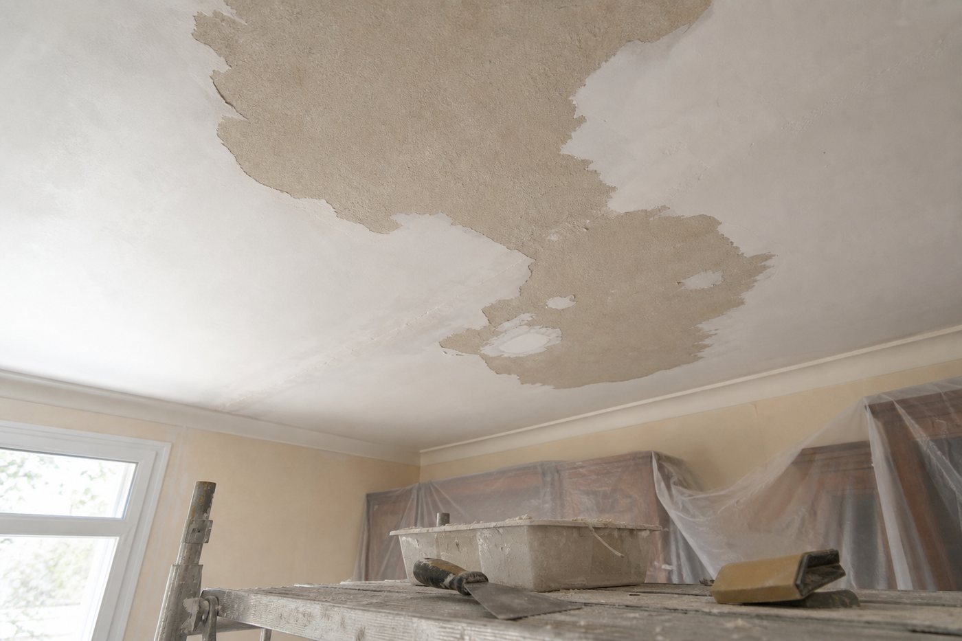 Préparation plafond abîmé Le Mans : étapes clés