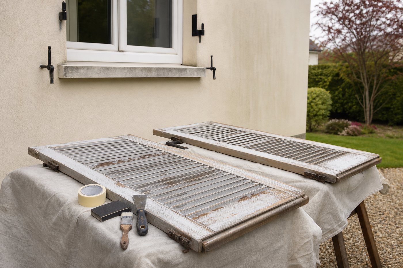 Prix pour repeindre des volets par un peintre