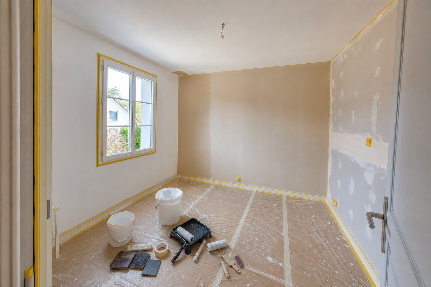 Prix pour repeindre une chambre de 12 m2