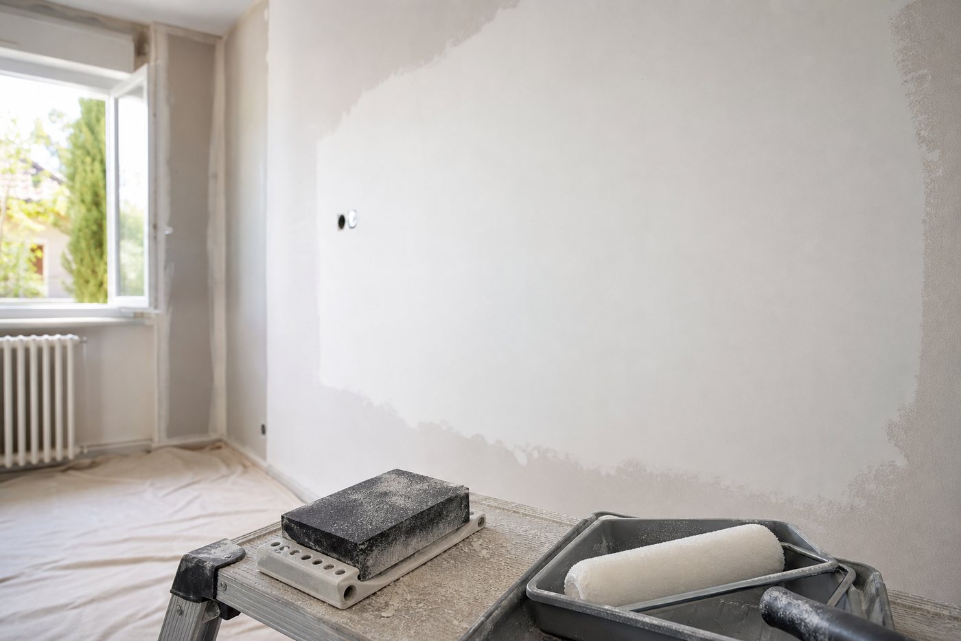 Séchage : quand peindre après un enduit de lissage