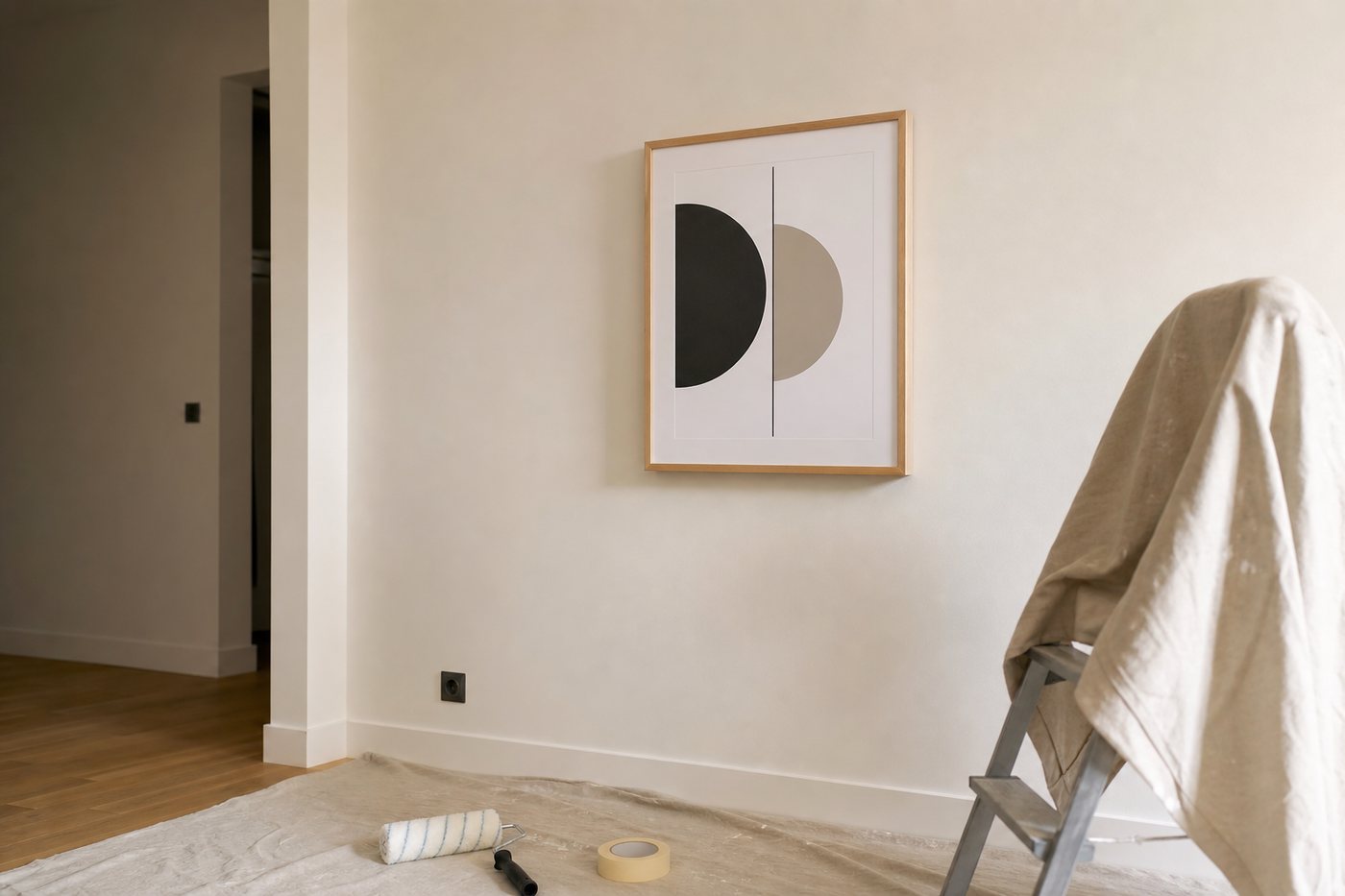 Quand raccrocher un cadre sur un mur repeint ?
