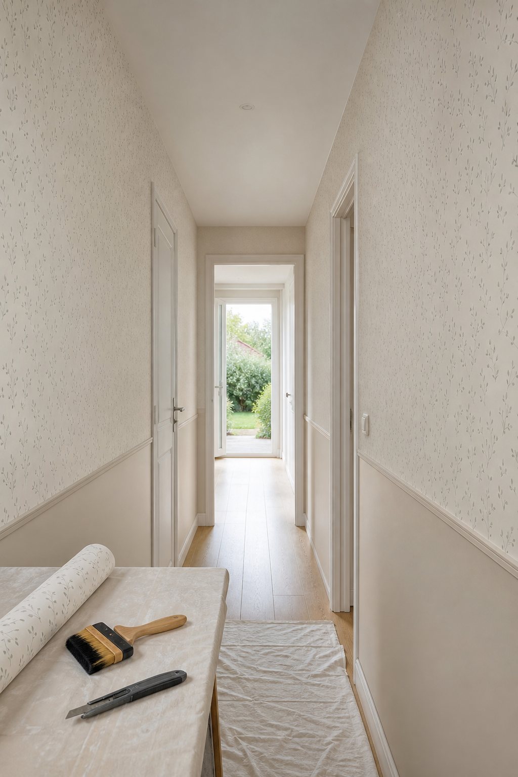 Quel papier peint pour un couloir sombre et étroit