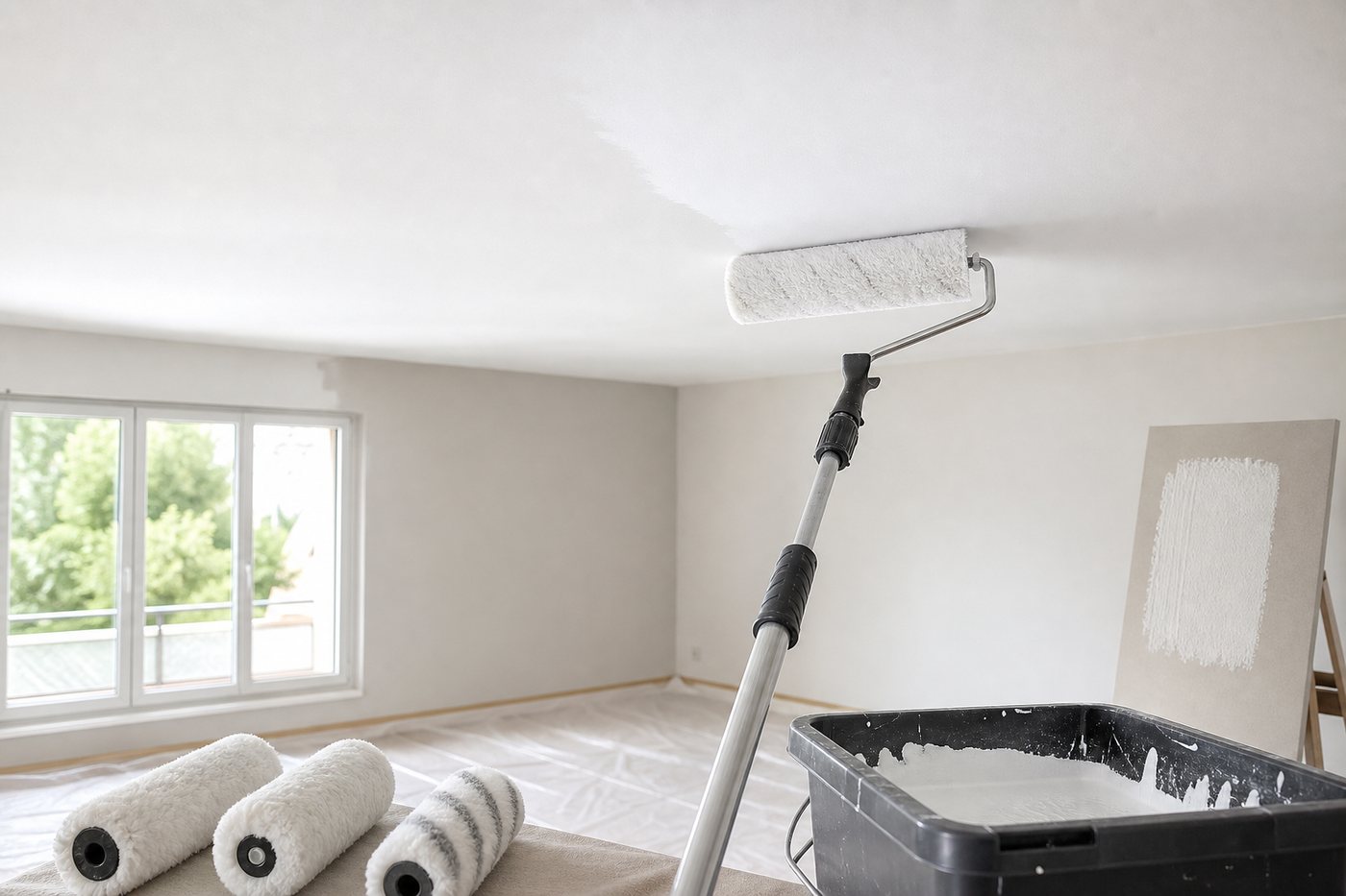Bien choisir : quel rouleau pour peindre un plafond